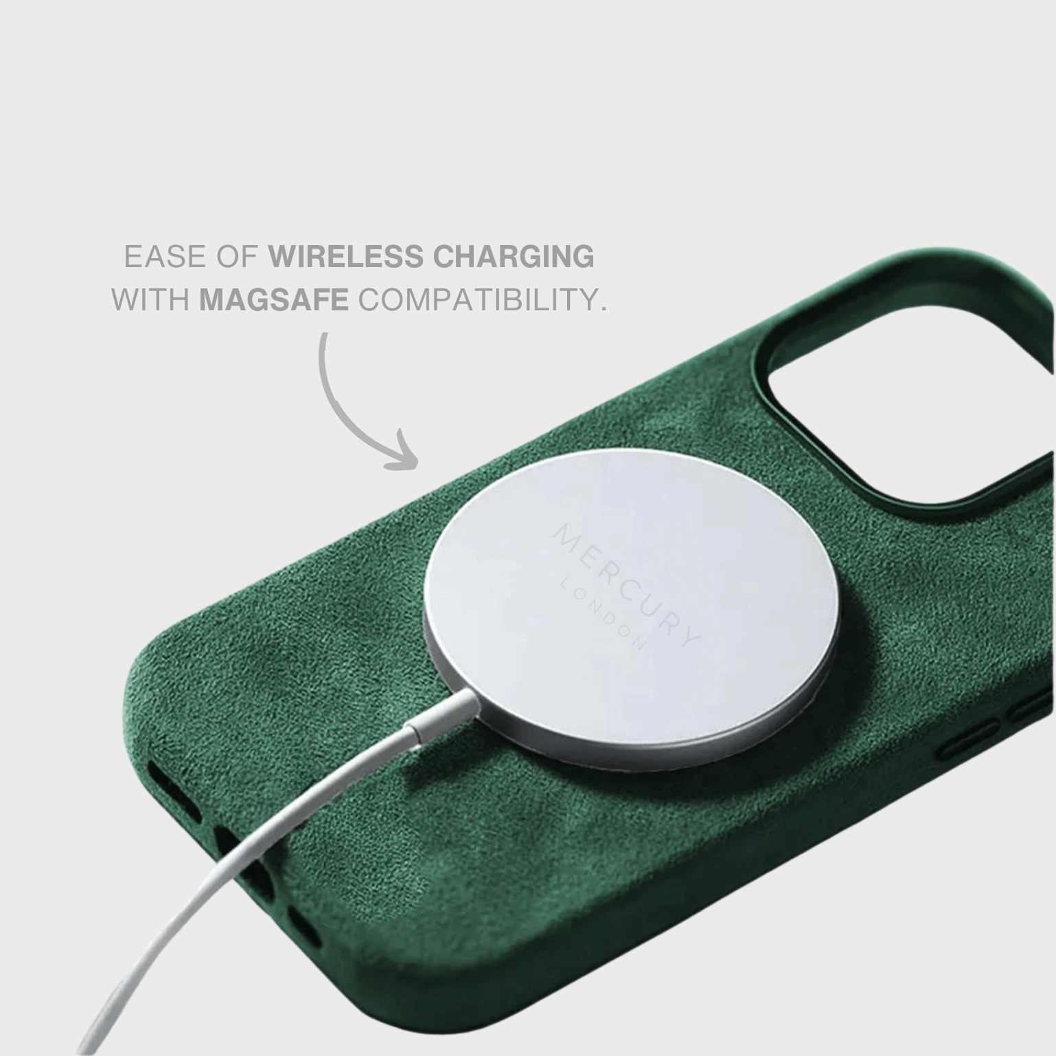 Alcantara iPhone Case + MagSafe Wallet - Forest Green Edition