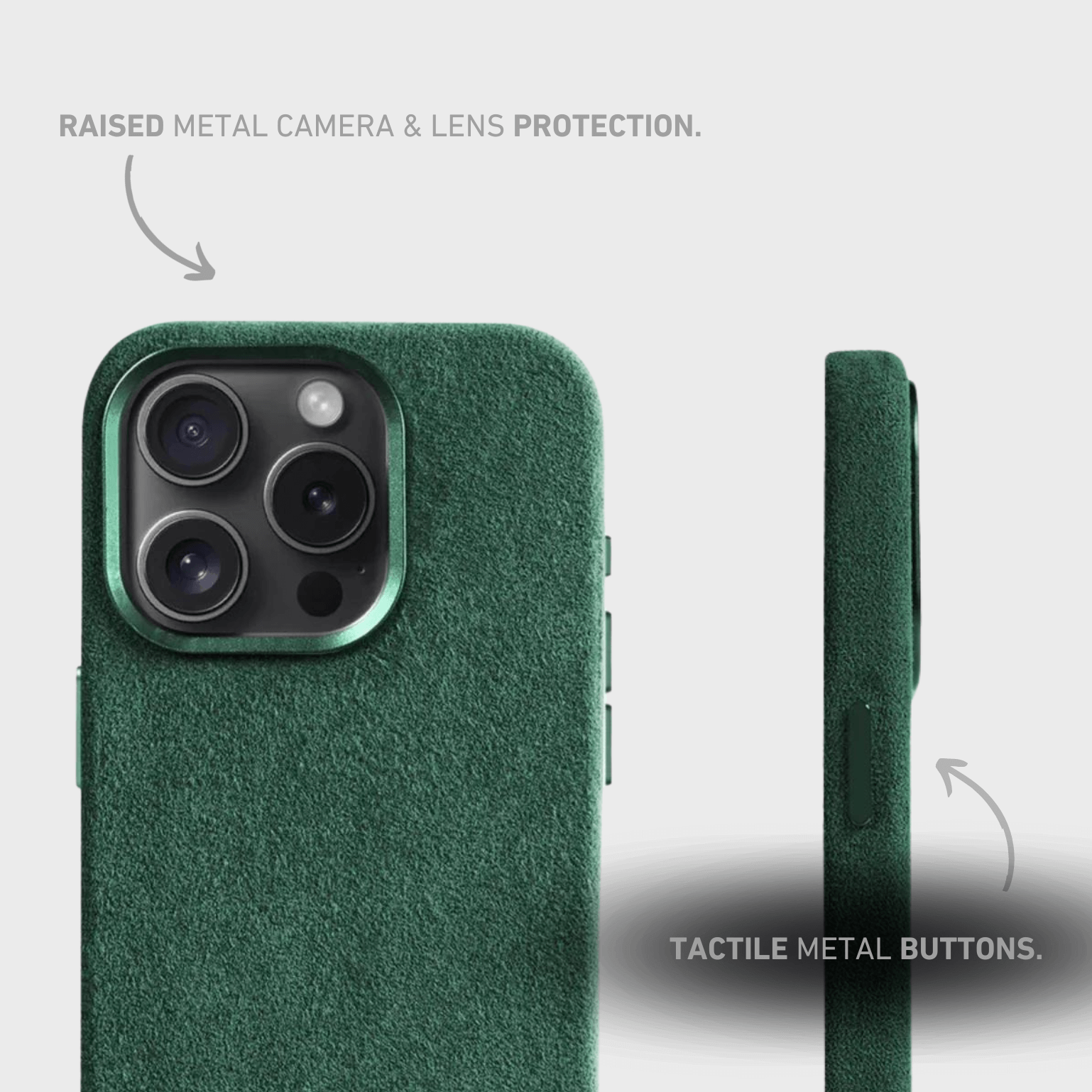 Alcantara iPhone Case + MagSafe Wallet - Forest Green Edition