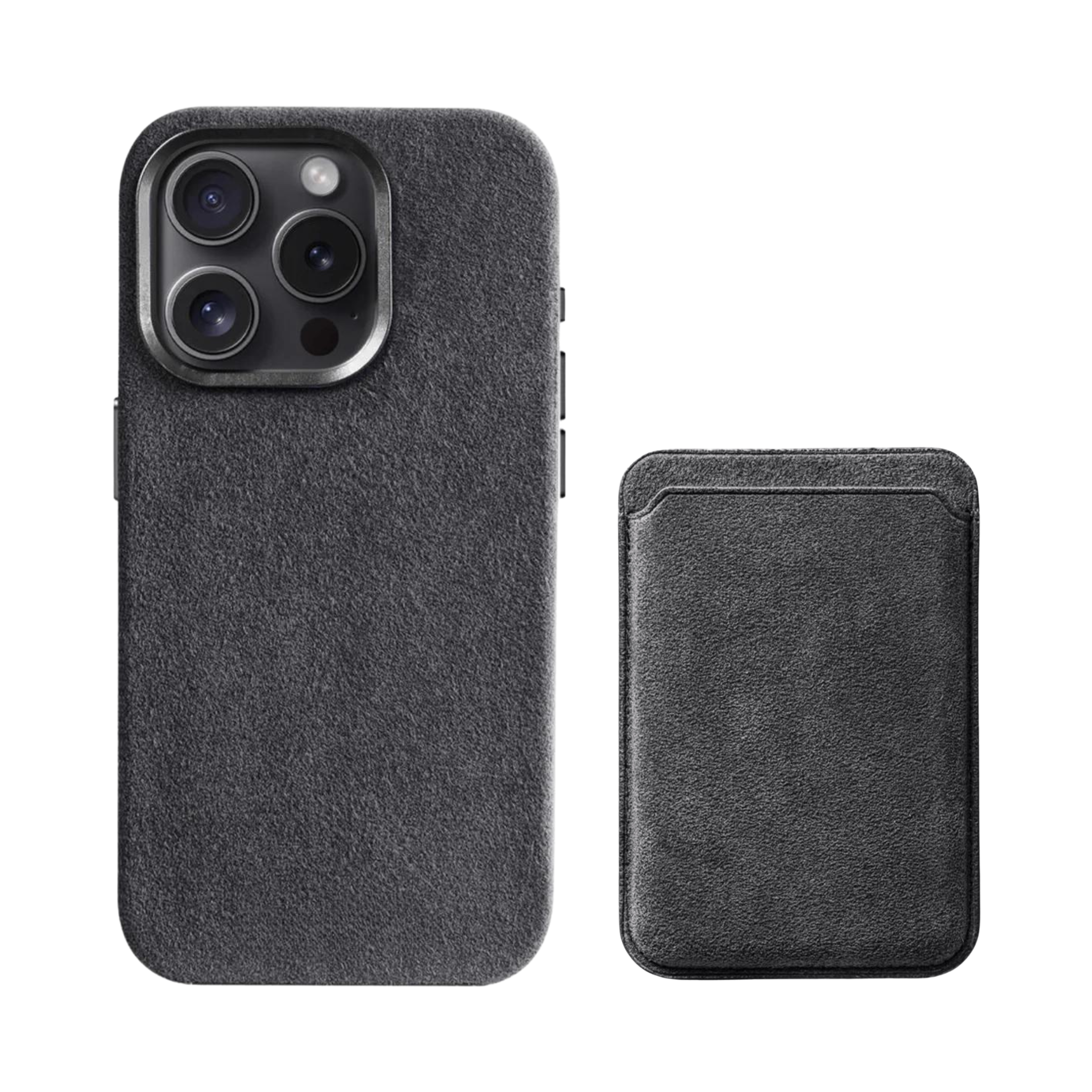 Alcantara iPhone Case + MagSafe Wallet - Space Gray Edition