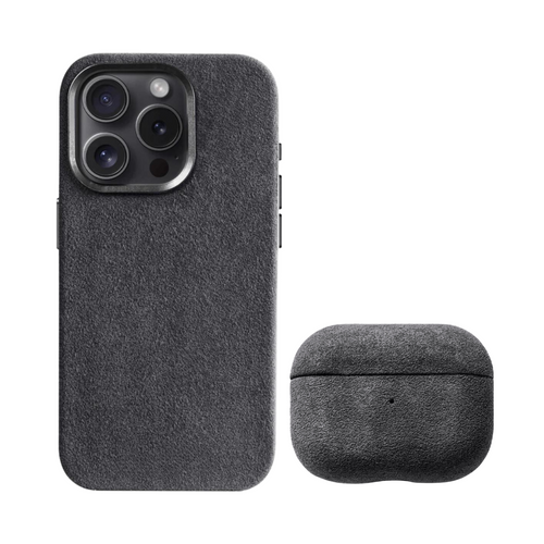 Alcantara iPhone Case + AirPod Case - Space Gray Edition