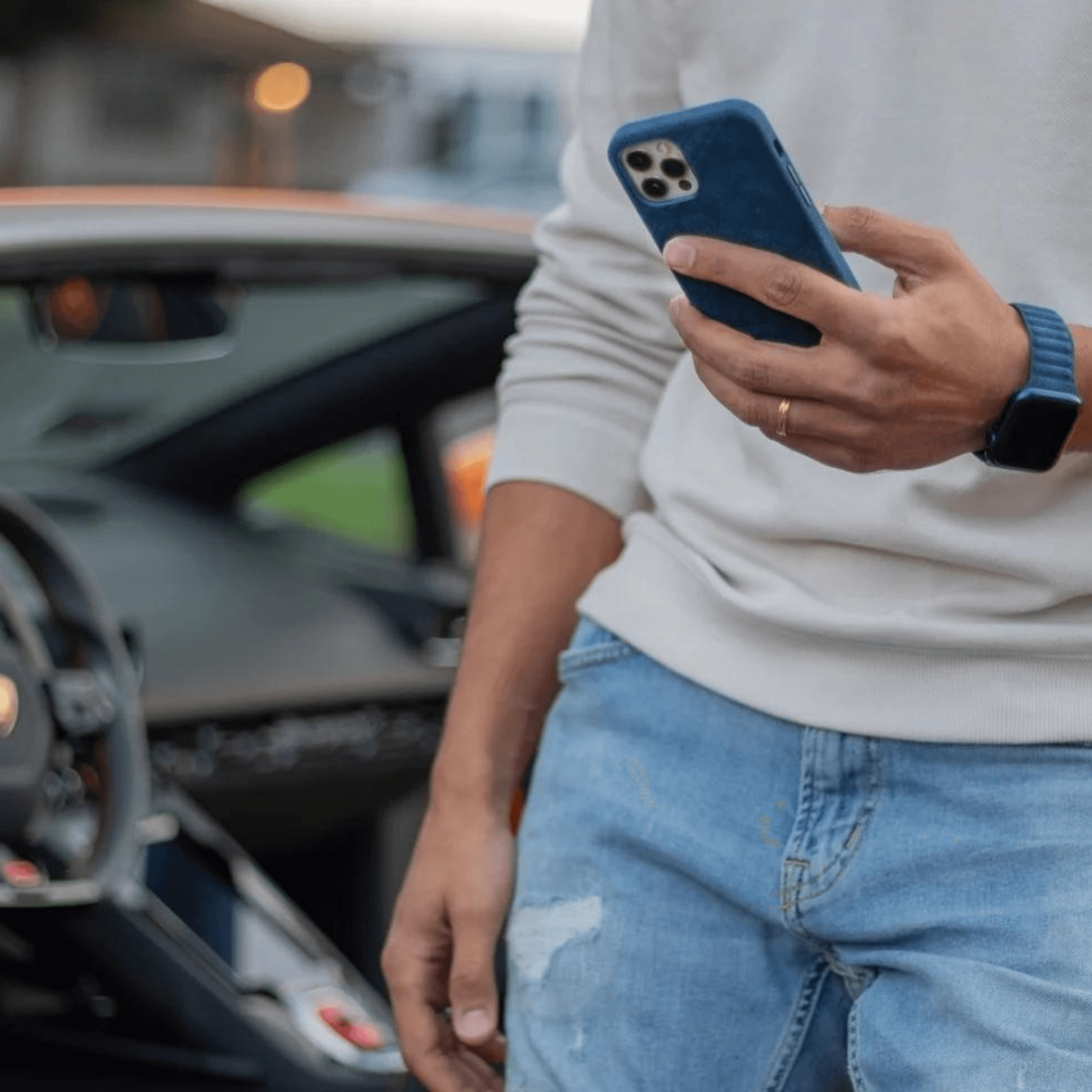 Alcantara Apple Watch Band / Midnight Blue / 38/40/41mm / Magnetic