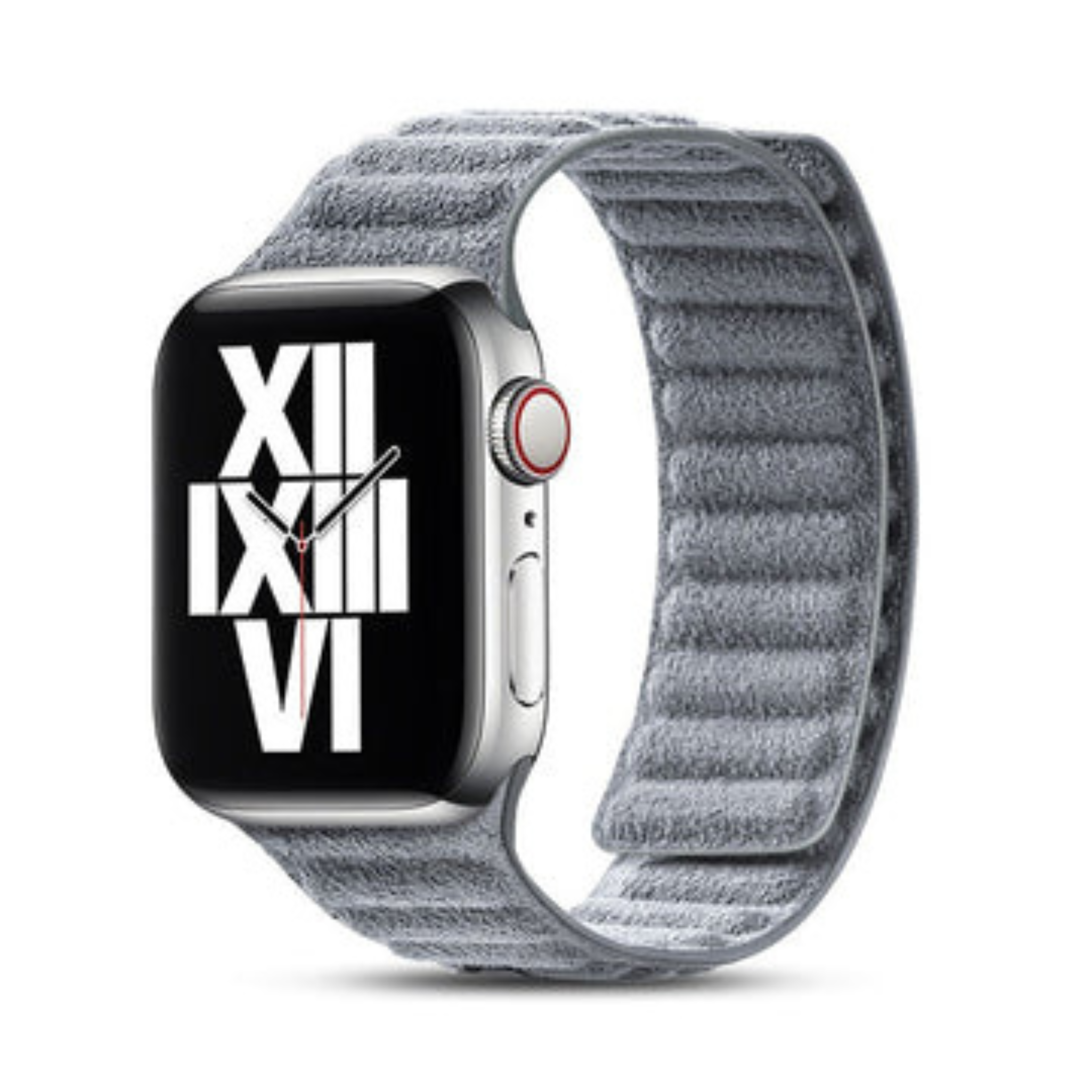 Alcantara Apple Watch Band / Moon Gray / 42/44/45 & Ultra (49mm) / Magnetic